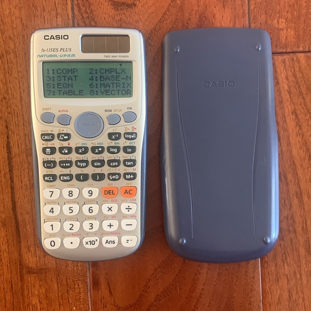 Casio fx-115ES Plus Natural-U.P.A.M. Science Calculator with cover two-way power